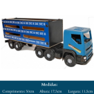 CAMINHÃO CARRETA BOIADEIRO DE PLASTICO E MADEIRA  REF 24   TAM 17.5X50