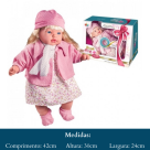 BONECA BEBÊ ROSE RING CLASSIC CANTA 3 CANTIGAS