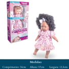 BONECA ANDRESSA FRASES NEGRA