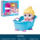 BONECA BABYS COLLECTION MINI BANHEIRA LOIRA