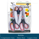 TESOURA DE  METAL COM  PONTO FINA  E CABO DE  PLASTICO