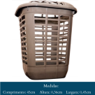 CESTO  TELADO  60 LITROS   6682