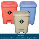 LIXEIRA PEDAL  14 LITROS  AQUARELA  6824