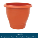 VASO  REDONDO GRANDE  15   LITROS  TERRACOTA  6709