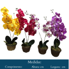 FLOR ARTIFICIAL COM VASO ORQUIDEA