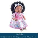 BONECA COLLEZIONE ANGELINA 62 FRASES NEGRA   212