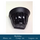 VASO  CACHEPOT  PAREDE  -  PRETO  6828