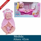 BONECA  LOVE BORN BANHO DIVERTIDO ROSA REF 2382