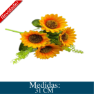 FLOR GIRASSOL ARTIFICIAL DE PLASTICO 7 GALHOS REF.7437