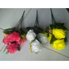 FLOR ARTIFICIAL ROSA COM 7 GALHOS