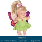 BONECA FADINHA COM FRANJA LITTLE BEE
