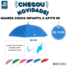 GUARDA CHUVA INFANTIL C APITO 50CM 8K AUT COLOR UMB-5553