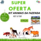 KIT  ANIMAIS  DA   FAZENDA   4  PCS  WB6788