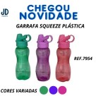 GARRAFA SQUEEZE PLASTICA 600ML REF TOP0074
