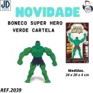 BONECO SUPER HERO VERDE CARTELA
