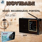 Rádio Recarregável Portátil USB