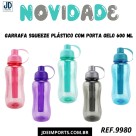 GARRAFA  SQUEEZE PLASTICO PORTA  GELO  600ML   CB1094